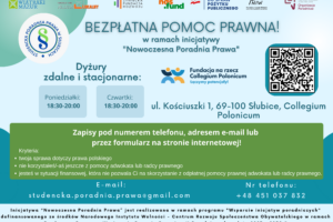 Bezpłatna pomoc prawna w ramach inicjatywy „Nowoczesna Poradnia Prawa”